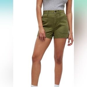 Madewell High Waist Green Shorts